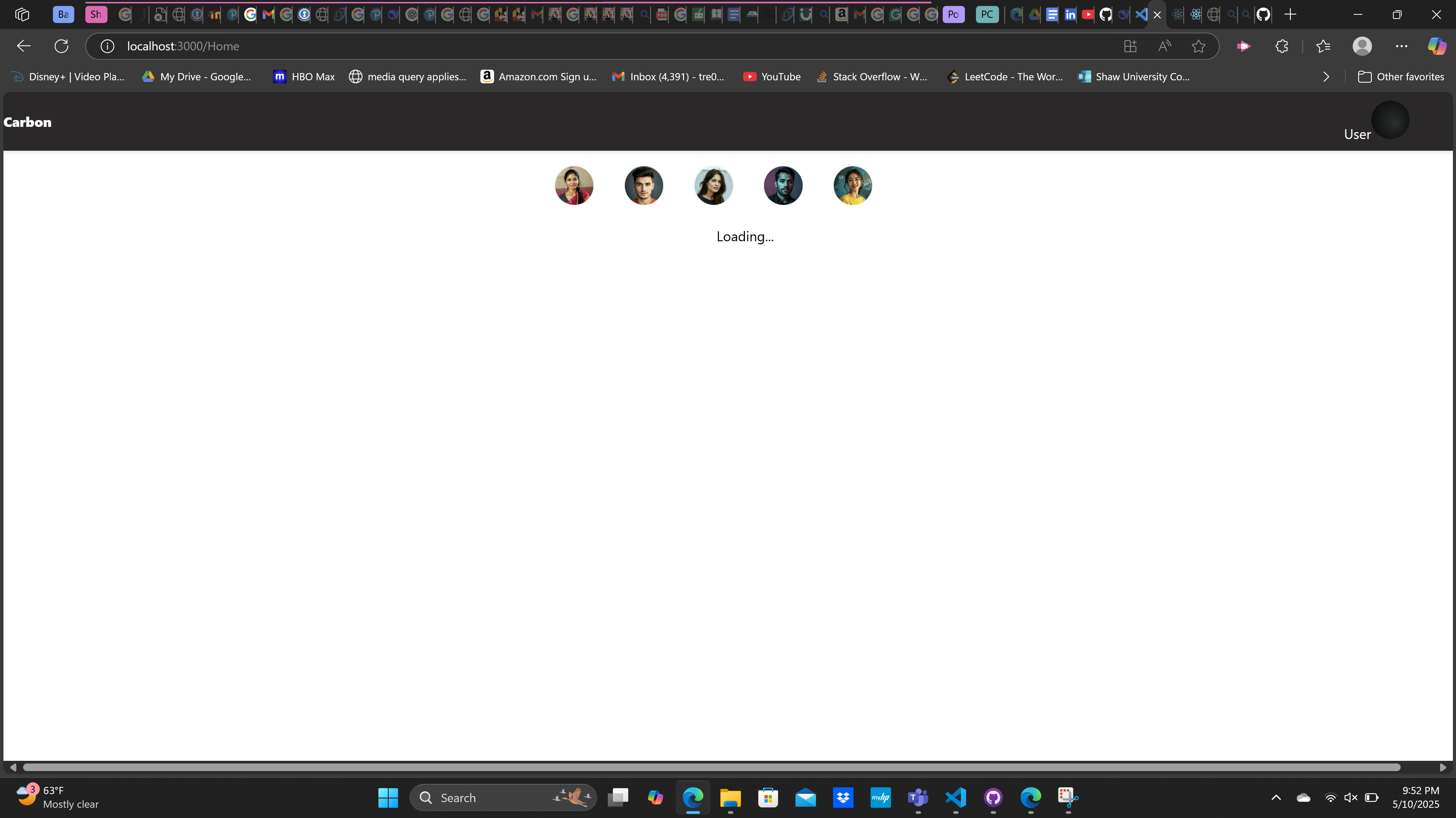 Screenshot of Project Three
